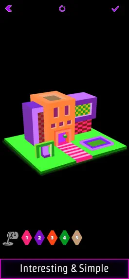Game screenshot Glow House Voxel - Neon Draw hack