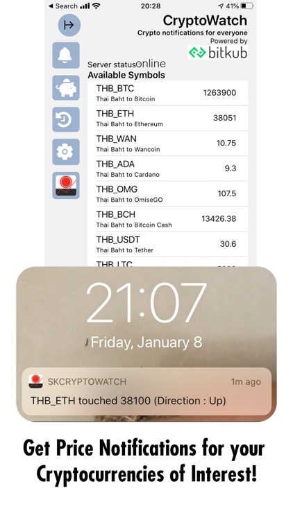 Cryptowatch Notifier By Switt Kongdachalert