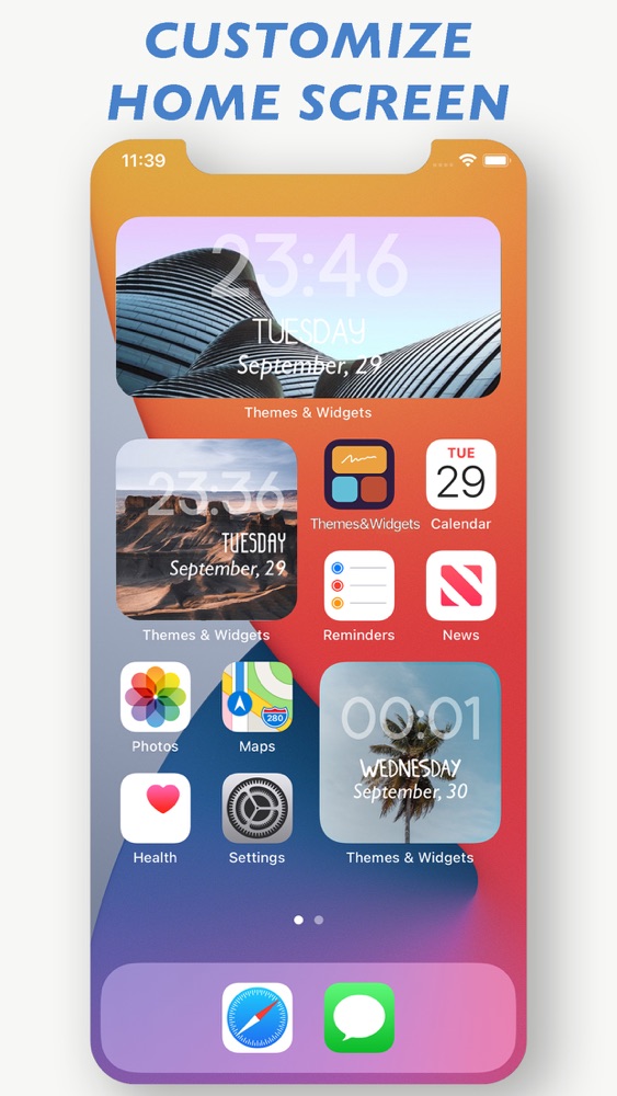 Color Themes & Widgets Custom App for iPhone Free Download Color