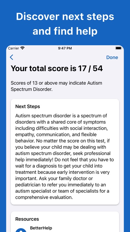 Autism Test (Child)