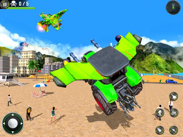 Bat Hero Flying Tractor Jet 3D, game for IOS