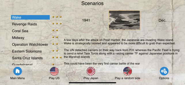Skärmdump av Carrier Battles 4 Guadalcanal