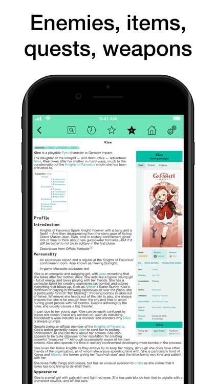 Pocket Wiki for Genshin Impact