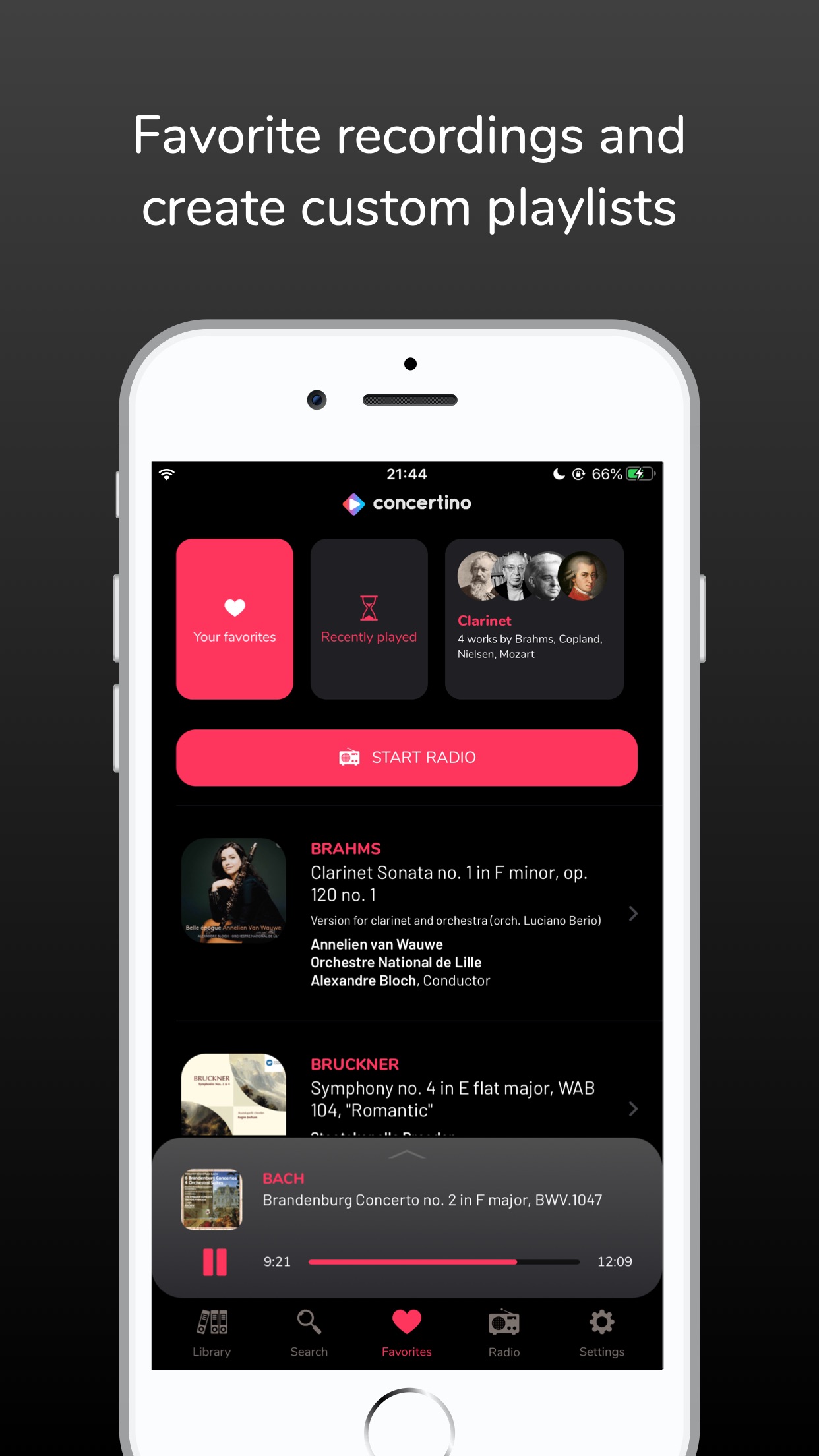 Screenshot do app Concertino