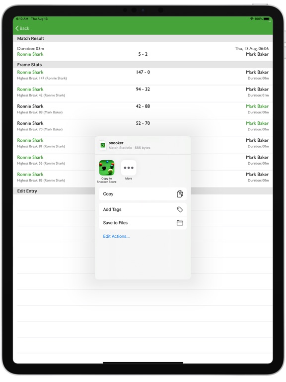 Snooker Score screenshot 3