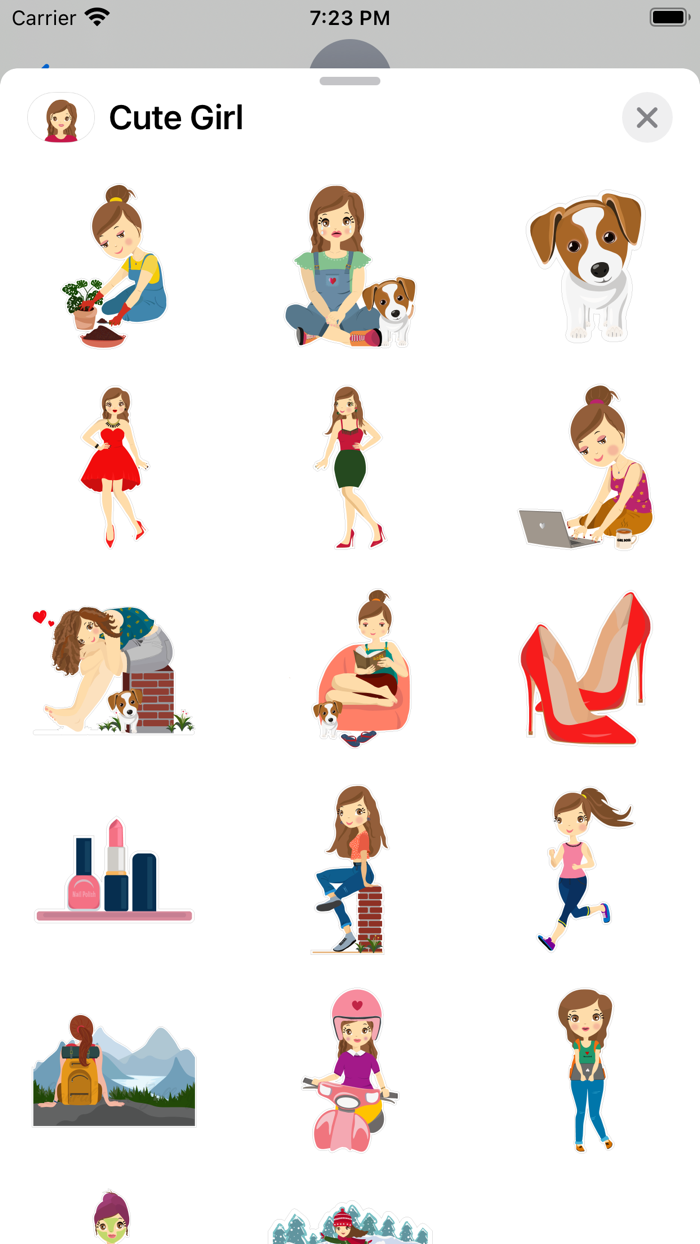 Cute Girl - Stickers