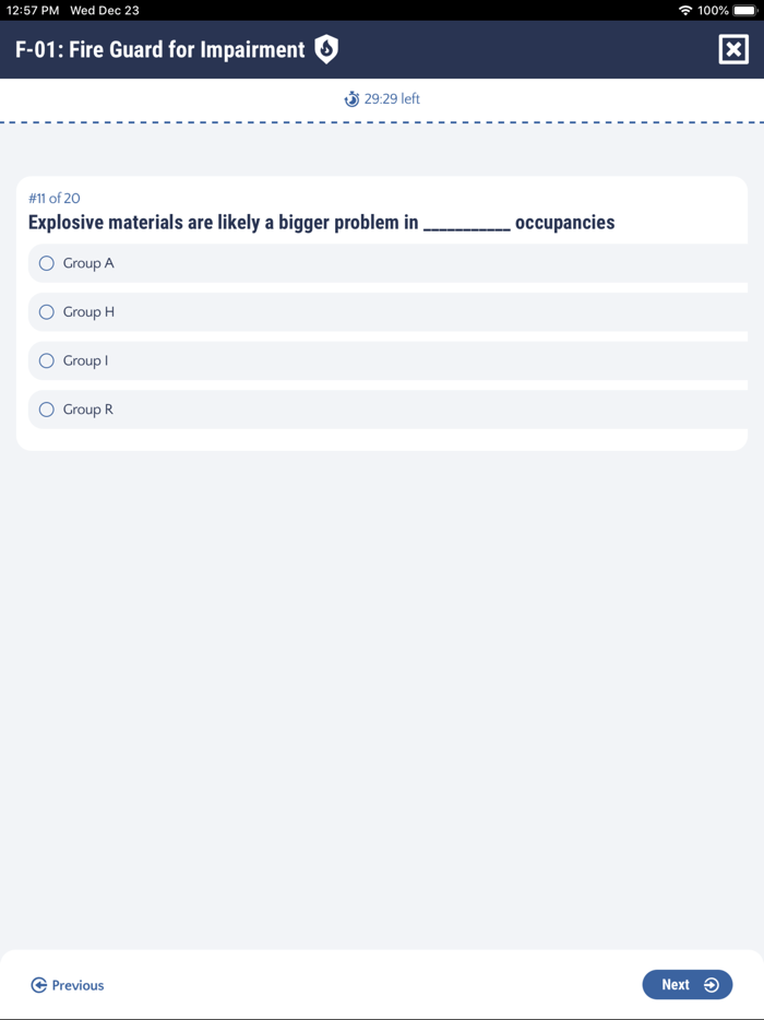 Fire Guard for Impairment F-01