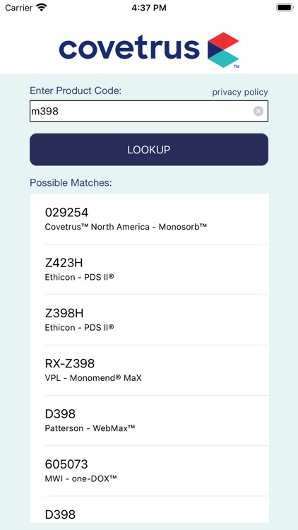 Covetrus Suture Conversion App