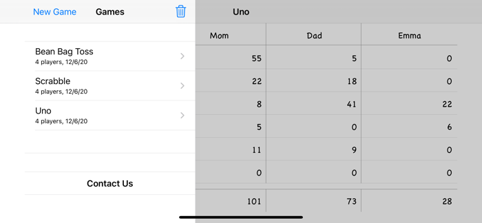 Easy Score Keeper for Games