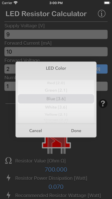 LED Resistor Calculator Plus screenshot 2