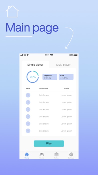 Screenshot #1 pour BeatTheMarketApp