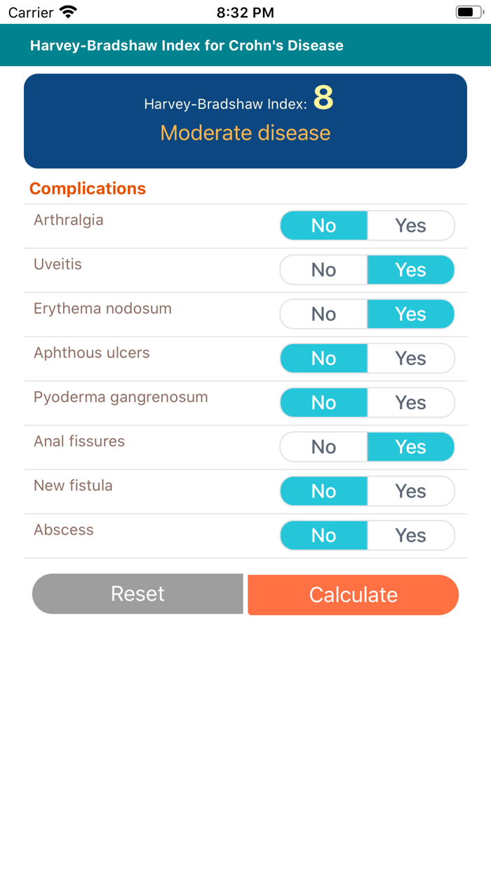 HBI for Crohns Disease