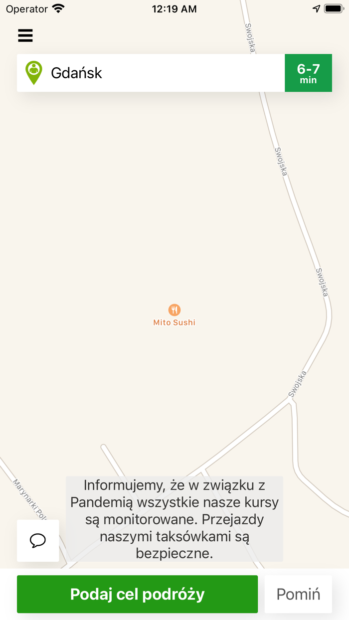 Komfort Taxi Gdańsk Tczew