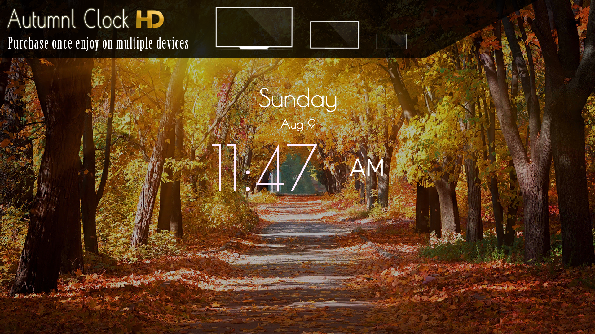 Autumn Clock HD screenshot 10