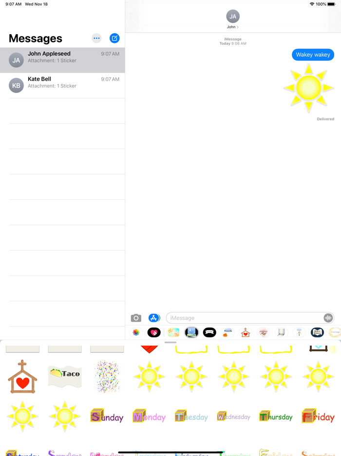 days of the week stickers