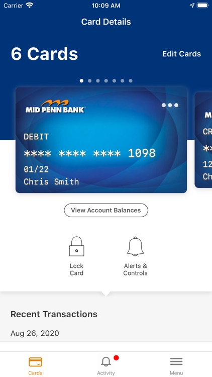 MPB Debit Card Controls