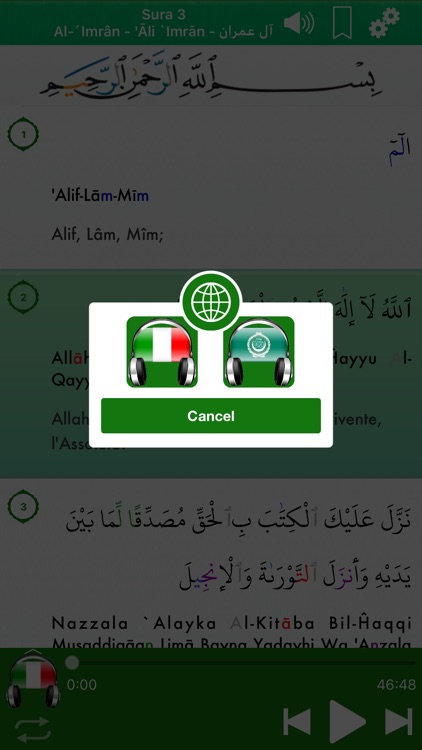 Quran Audio Pro Italian Arabic screenshot-3