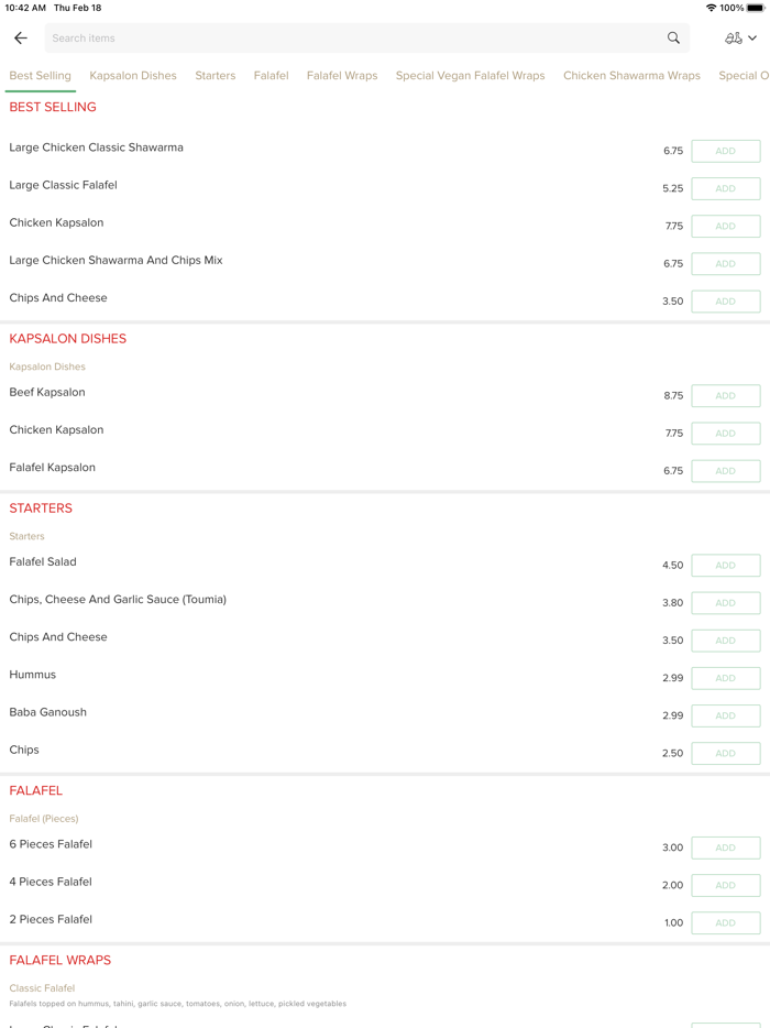 Falafel Delight Aberdeen.