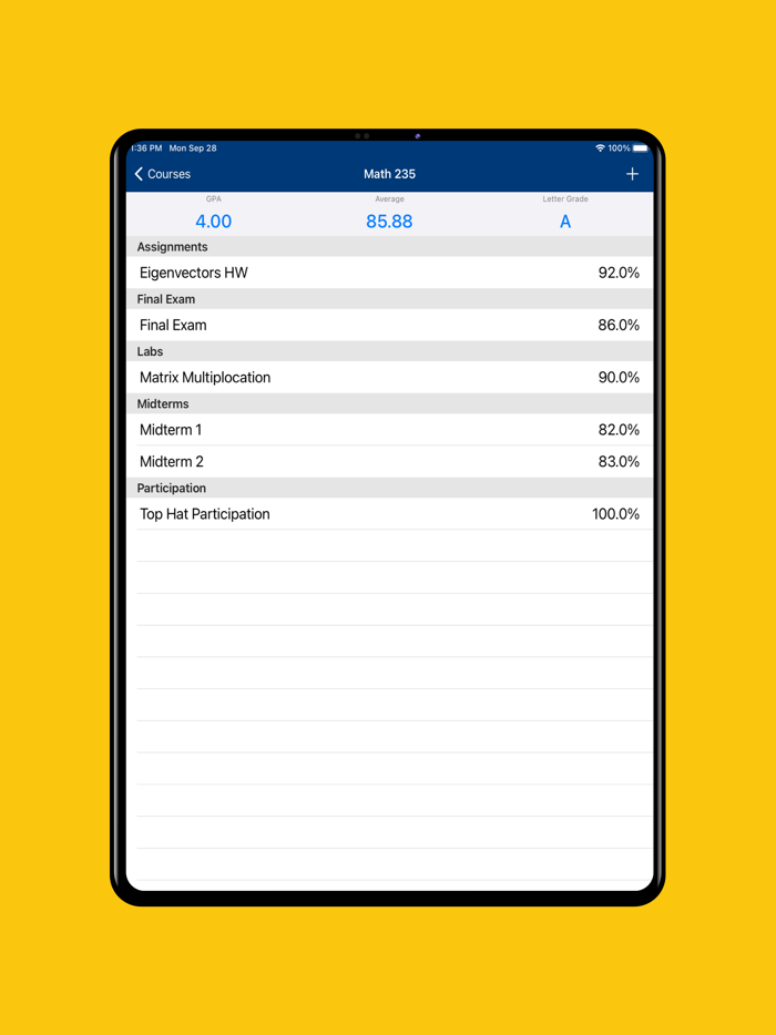 Gradey - Grade Tracker