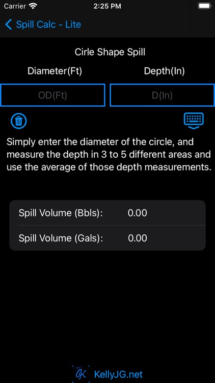 Spill Volume Calculator