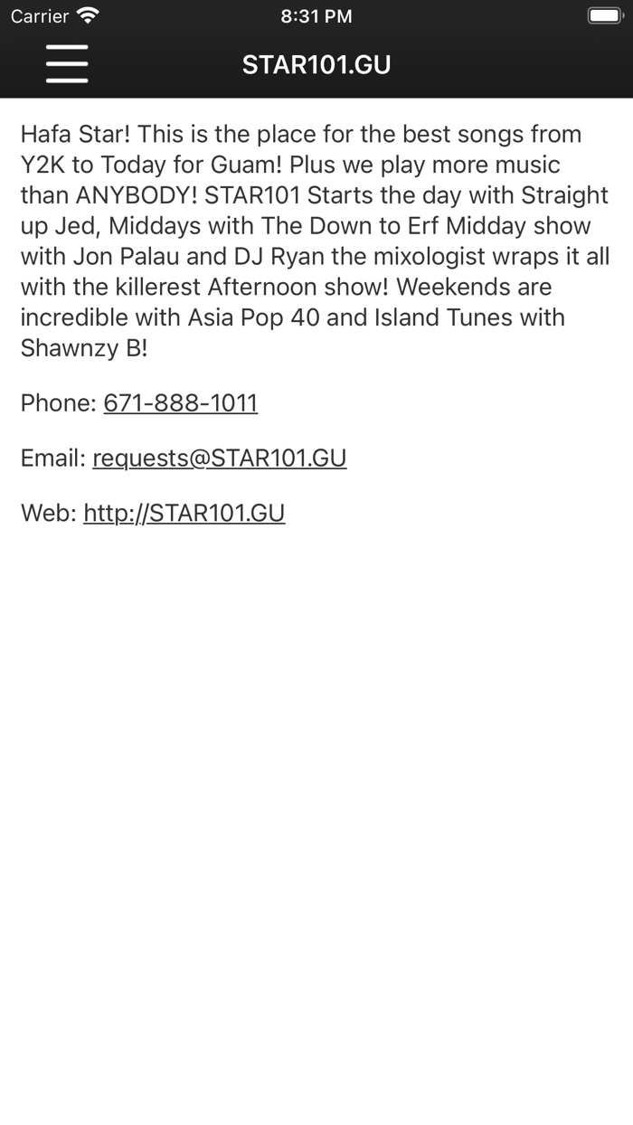 STAR101 Stream Player