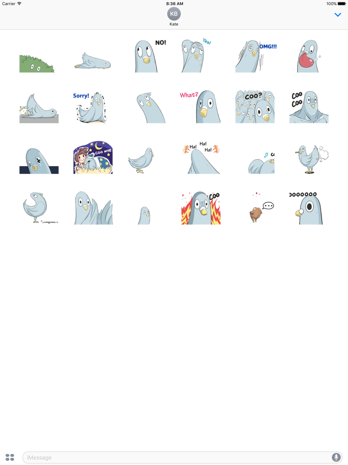 Animated Silly Dove Sticker