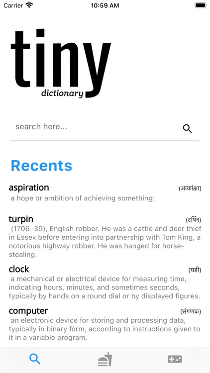 tiny dictionary by Sachin Sachin