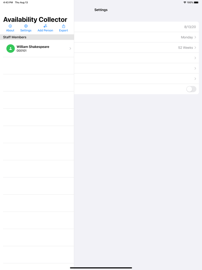 Staff Data Collector