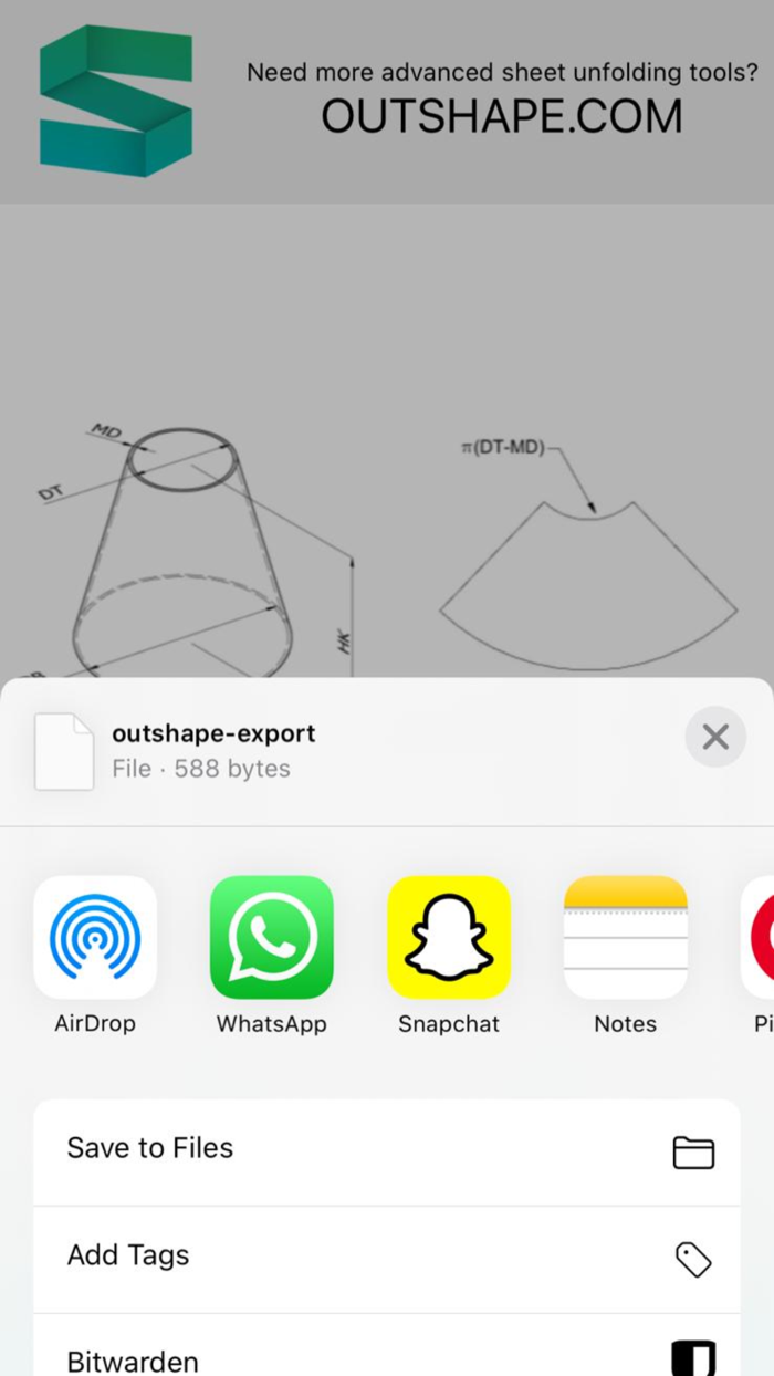 Truncated Cone DXF Generator