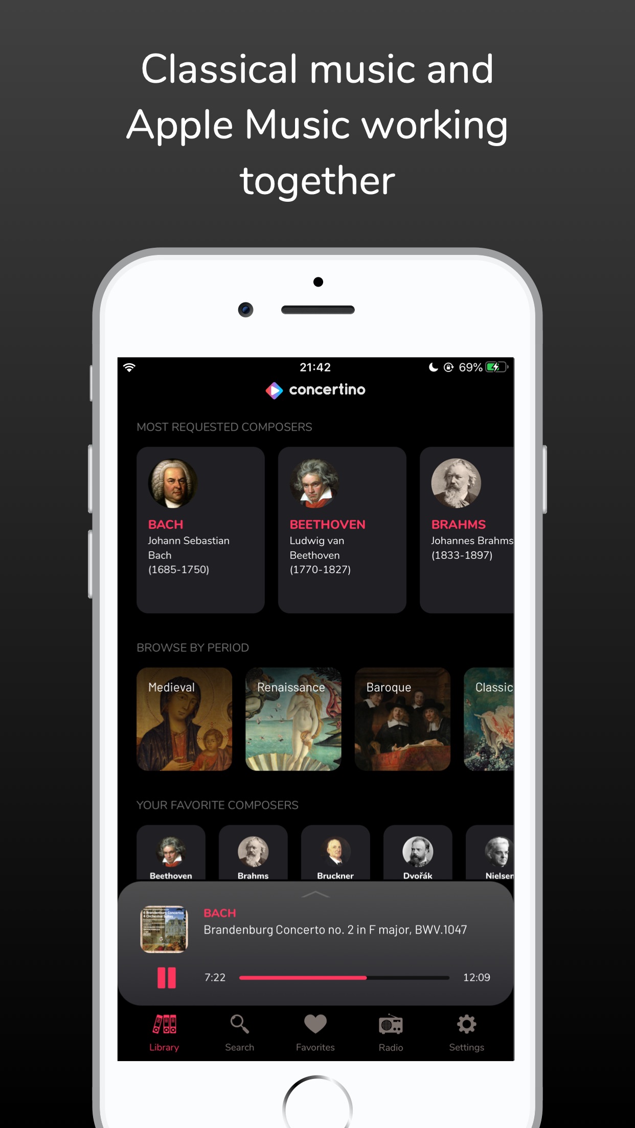 Screenshot do app Concertino