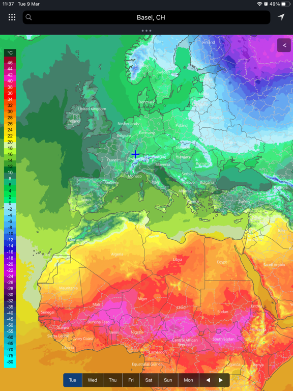 meteoblue weather & maps screenshot 2