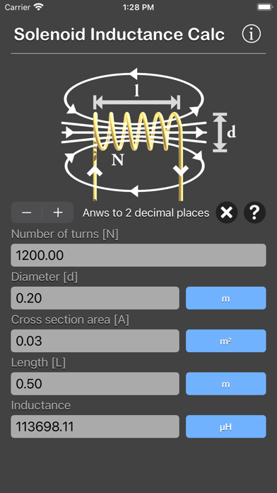Solenoid Inductance Calculator screenshot 4