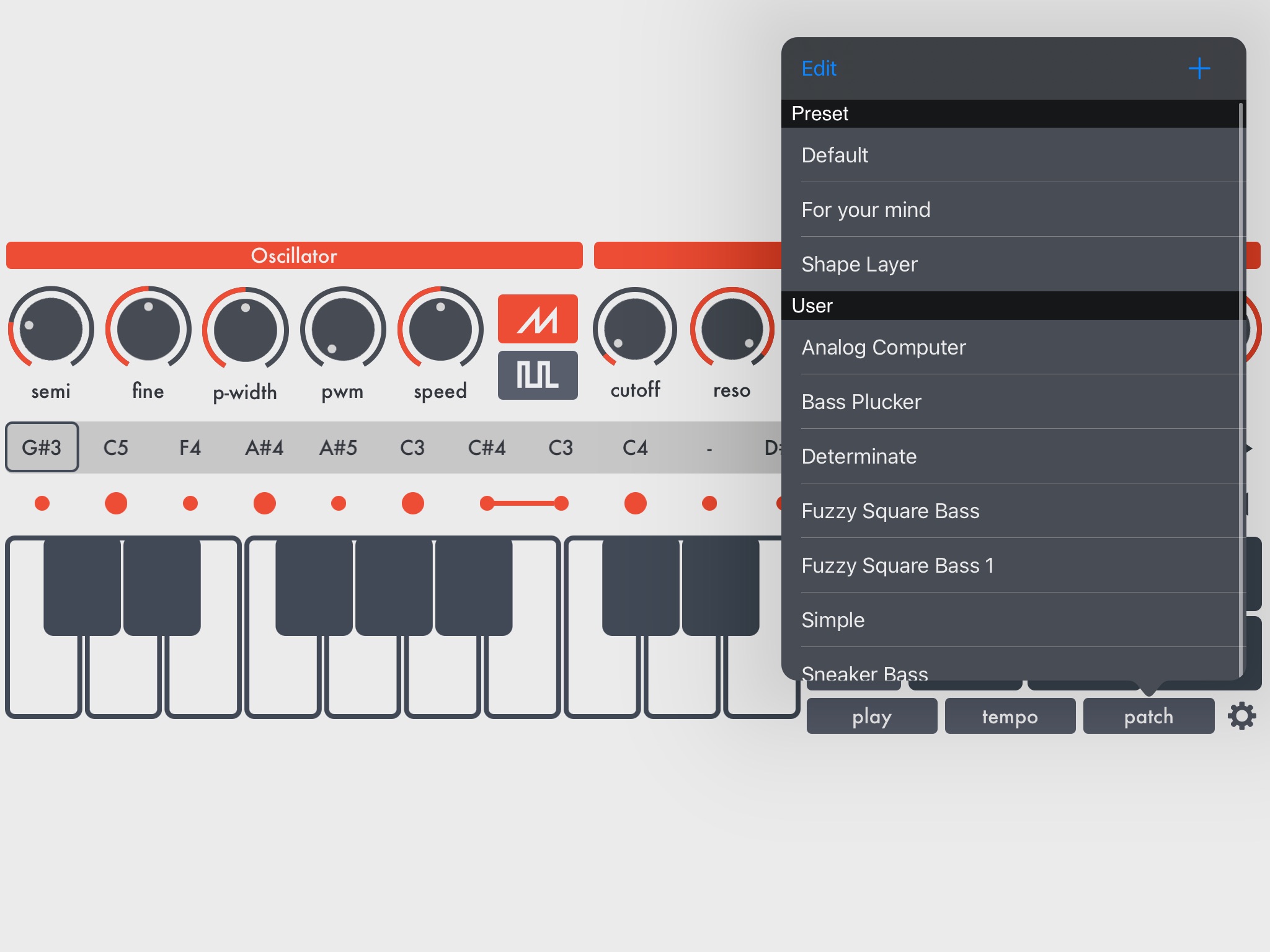 SquareAcid - Acid Synthesizer screenshot 2