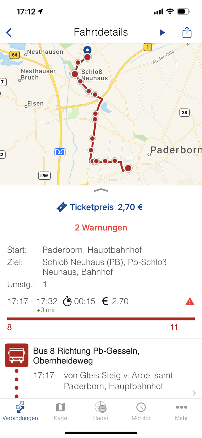PaderSprinter Kompass