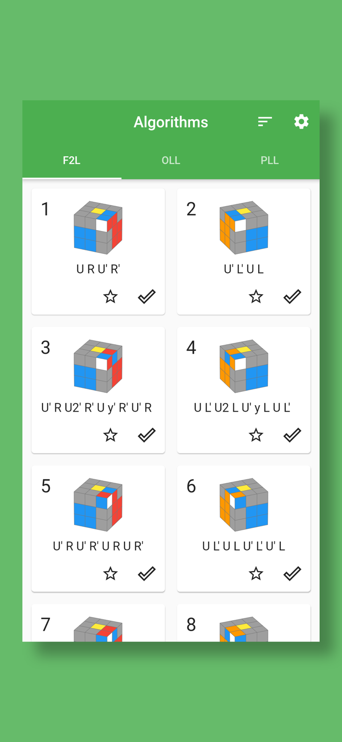 Speed Cube CFOP Memo