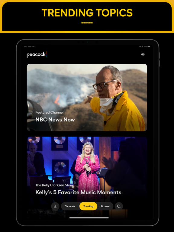 iPad Image of Peacock TV