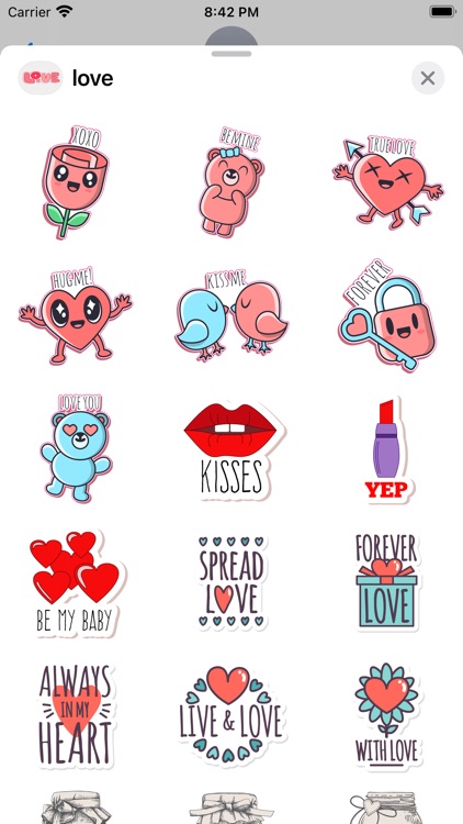 "Love" - Stickers for iMessage screenshot-3