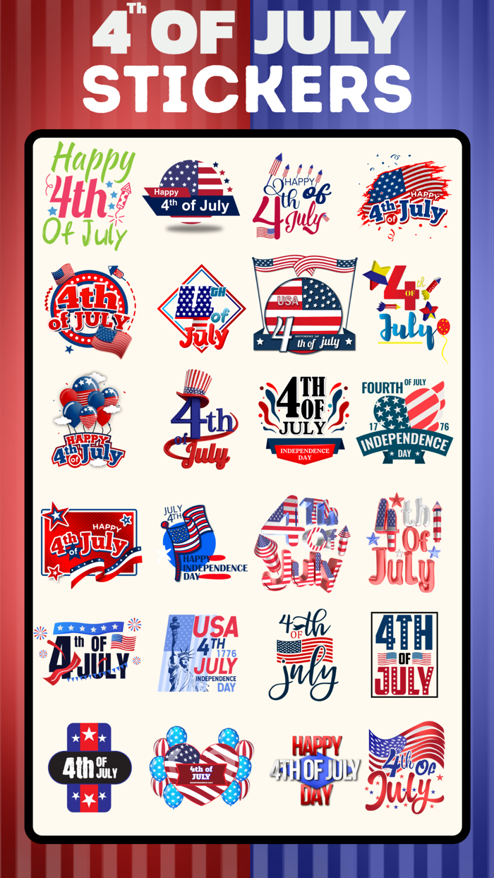 Happy 4th of july Stickers
