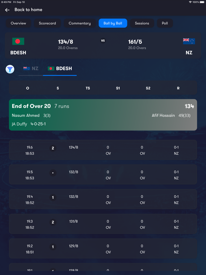Cricket Live Line   Score
