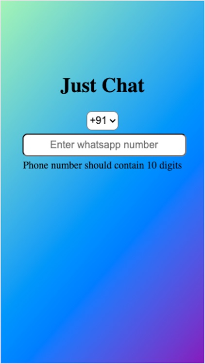 Just Chat Without Number Save