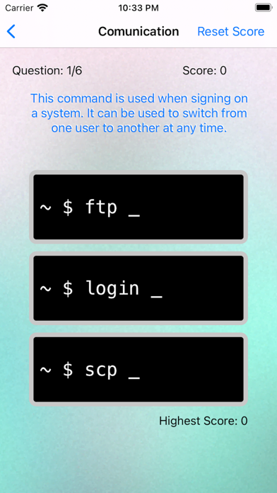 Linux Esp Quiz screenshot 2