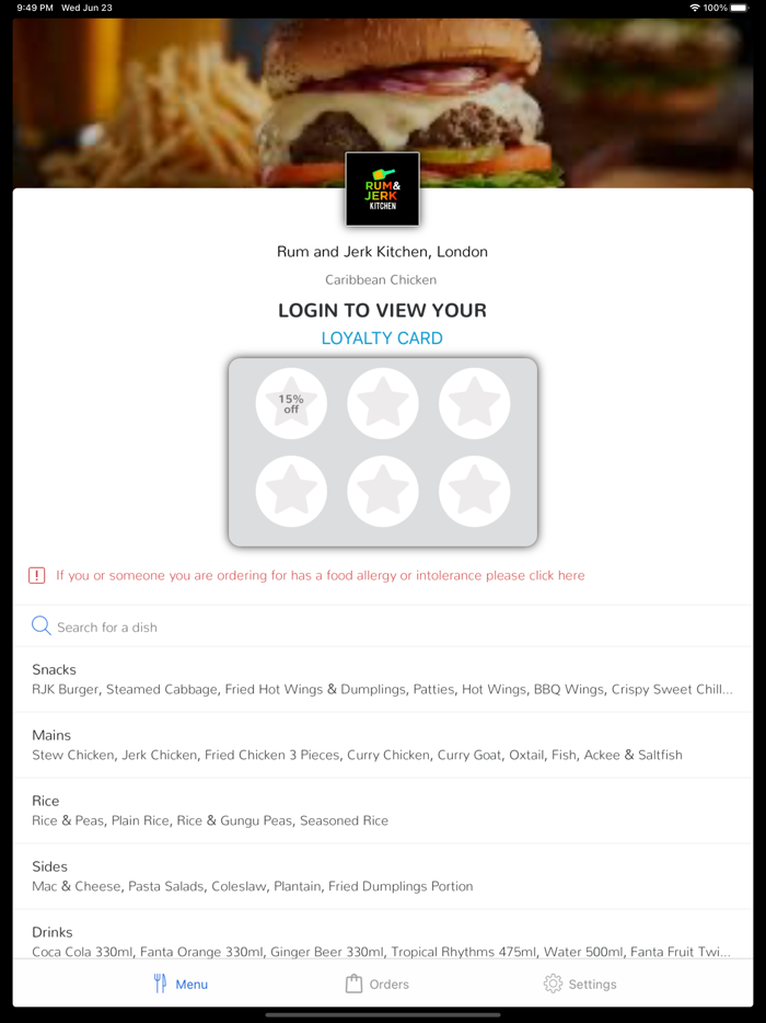 Rum and Jerk Kitchen, London