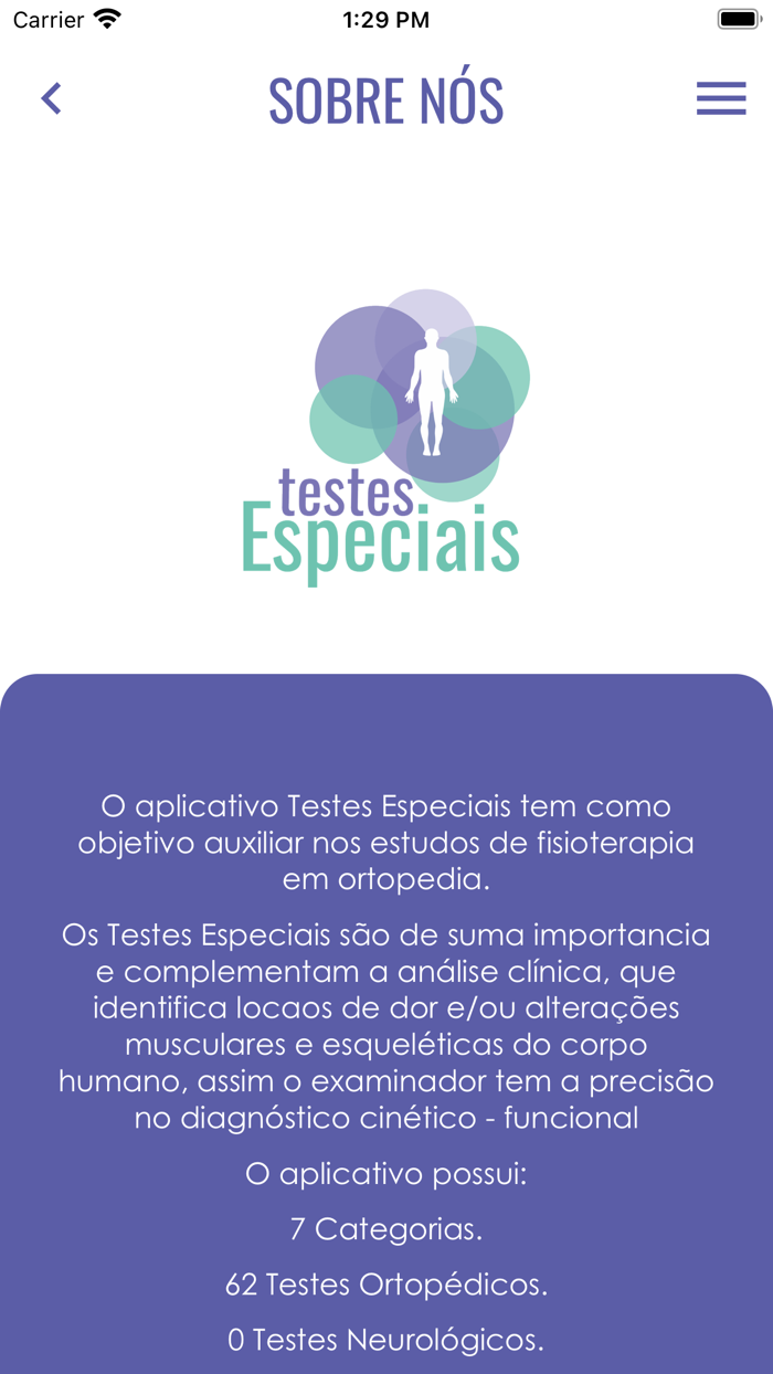 Testes Especiais