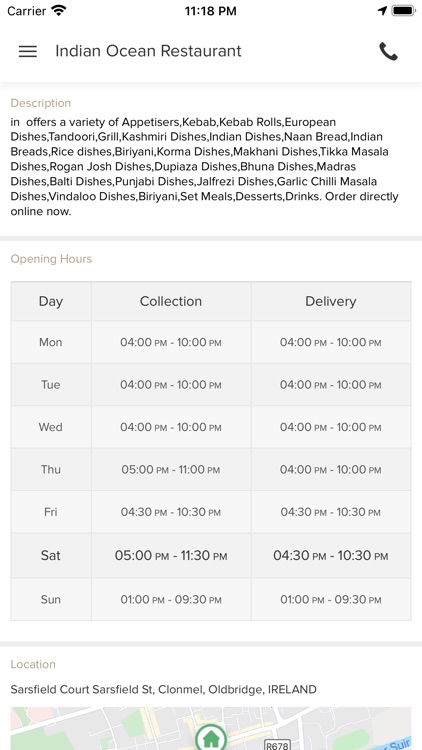 Indian Ocean Restaurant. screenshot-3