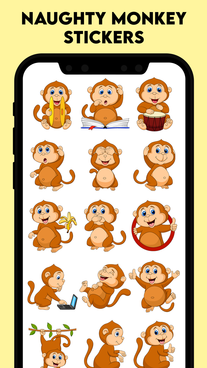 Naughty Monkey Stickers