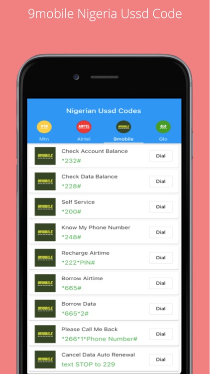 Nigeria Network Ussd Codes