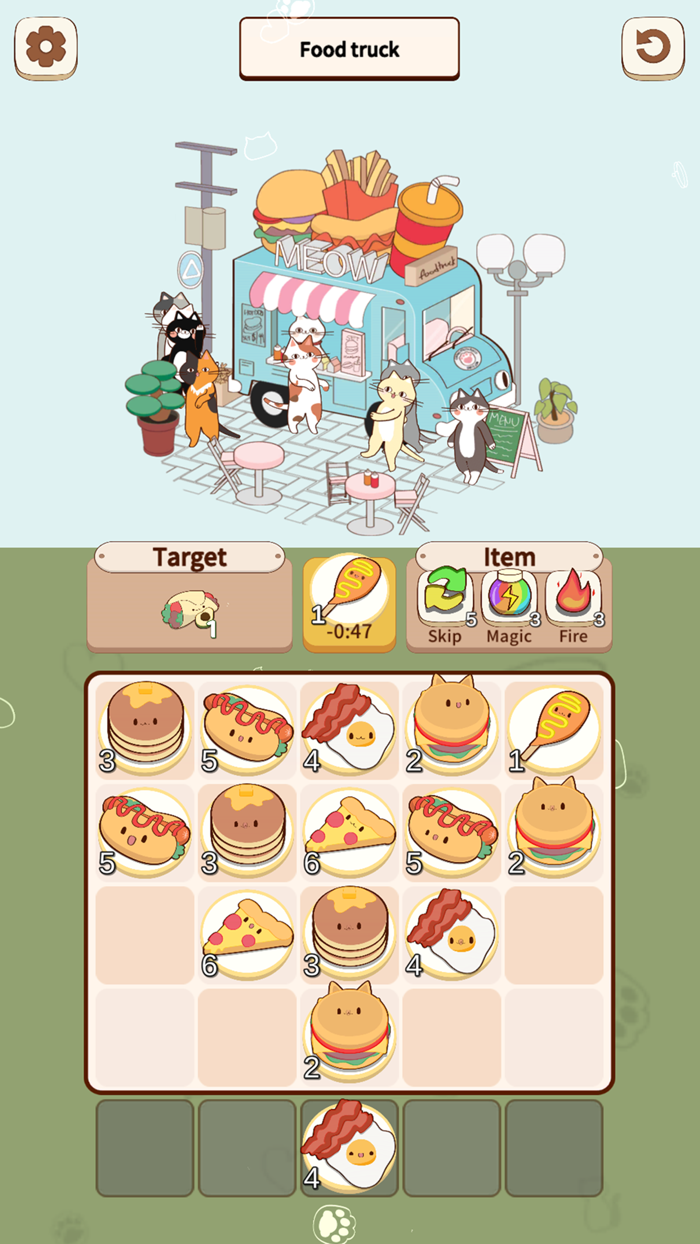 Cat Merge Cafe Dessert Puzzle