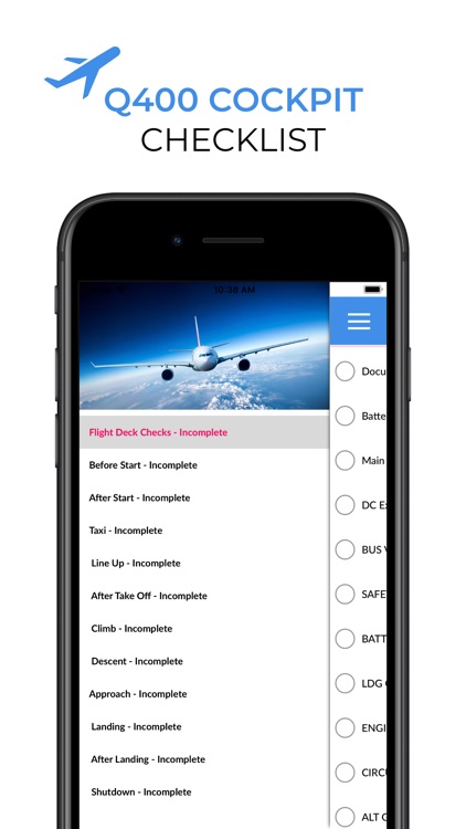 Q400 Cockpit Checklist