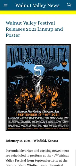 Game screenshot Walnut Valley Festival apk