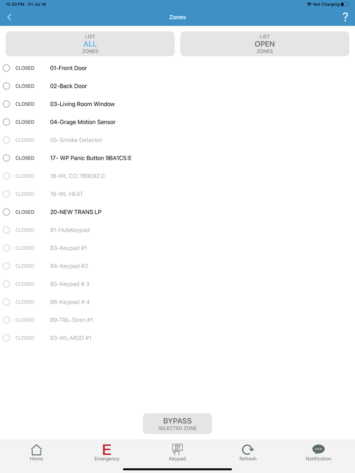 iSecure Alarm Security App